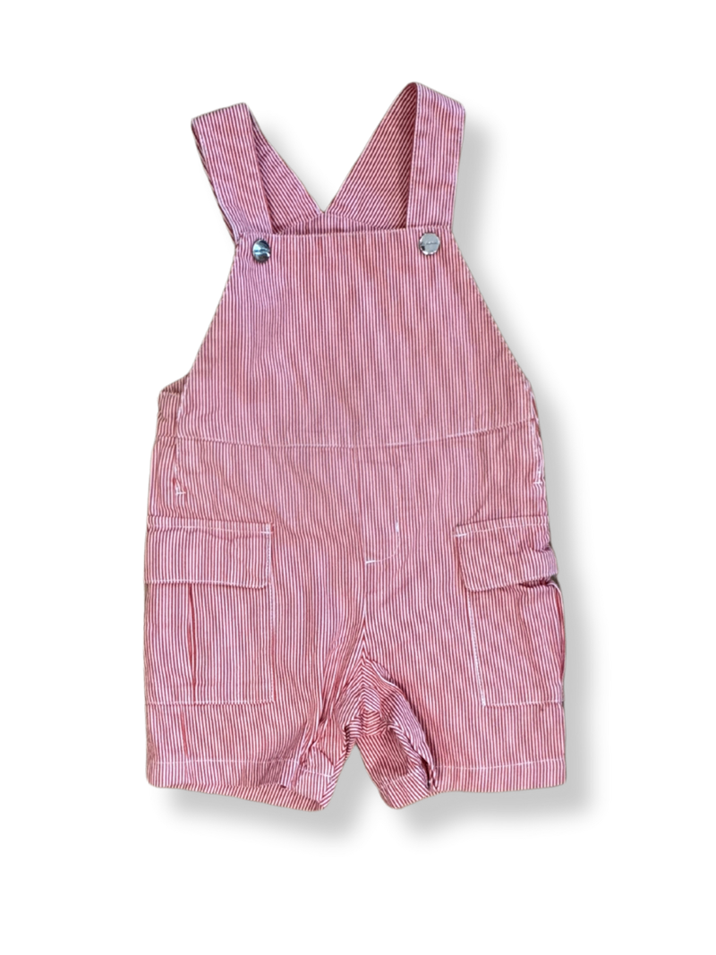 Latzhose Rot gestreift Gr.86 | Jacadi