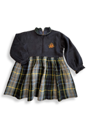 Kleid Blau Kariert 100% Merino Gr.4-5 | Péro