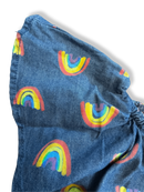 Kleid jeansblau mit Regenbogen-Print Gr.12 | Stella McCartney