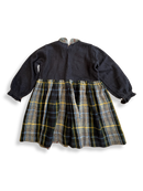 Kleid Blau Kariert 100% Merino Gr.4-5 | Péro