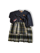 Kleid Blau Kariert 100% Merino Gr.M (38) | Péro