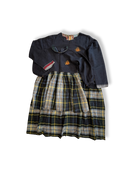 Kleid Blau Kariert 100% Merino Gr.M (38) | Péro