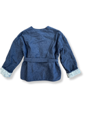 Steppjacke wattiert Mädchen denim, Blumenmuster (innen) Gr.10 | Cyrillus