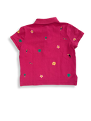 Poloshirt Rot mit gestickten Blüten Gr.7 | Polo Ralph Lauren