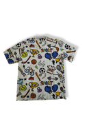 T-Shirt Jungen Grau mit bunten Prints Gr.10 | Dsquared2