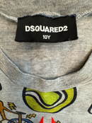 T-Shirt Jungen Grau mit bunten Prints Gr.10 | Dsquared2