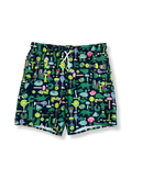 Badeshorts Dunkelblau mit grünem Muster Gr.152 | Lacoste