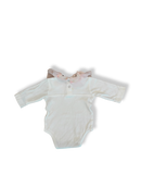 Body Weiß mit Tüllkragen Gr.1m | Monnalisa