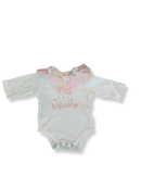 Body Weiß mit Tüllkragen Gr.1m | Monnalisa