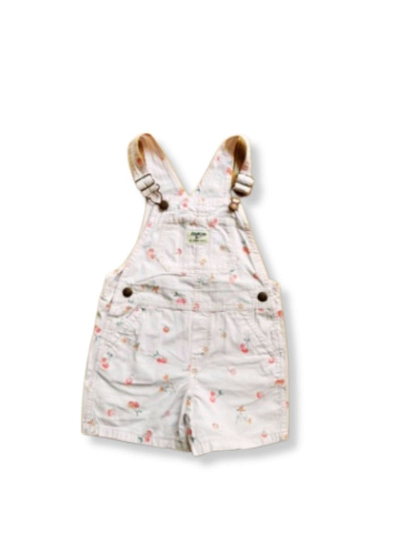 Latzhose Kind Weiß mit floralem Muster Gr.? | OshKosh