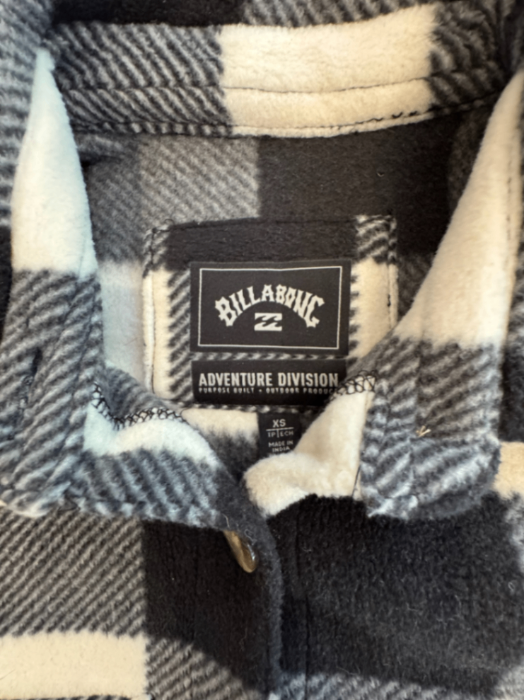 Hemdjacke schwarz-weiß kariert Gr.XS / 164 | Billabong