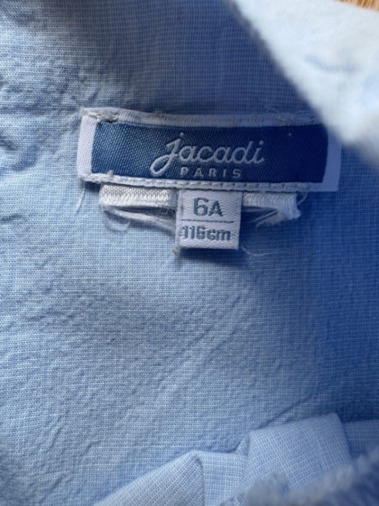 Bluse kurzarm hellblau Gr.116 | Jacadi