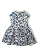 Kleid Weiß mit blauem Blumenmuster Gr.6 | Petit Bateau