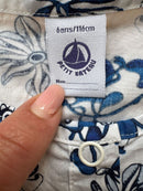 Kleid Weiß mit blauem Blumenmuster Gr.6 | Petit Bateau