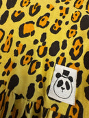 Maxi- mit Kleid gelbem Leo-Print Gr.128 | mini rodini