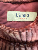 Samt-Kleid rostrot, mit Gildstreifen Gr.134 | Le Big