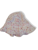 Mütze & Hüten Weiß mit pinken und orangen Blumenmuster Gr.52cm | Pickapooh