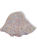 Mütze & Hüten Weiß mit pinken und orangen Blumenmuster Gr.52cm | Pickapooh