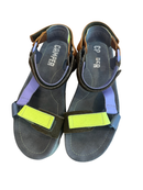 Plateau-Sandalen Grau, Gelbe und Lila Akzente Gr.39 | Camper