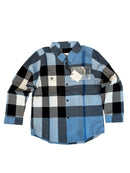 Hemd Jungen blau-schwarz kraiert Gr.110 | Burberry