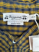 Hemd Jungen Blau-Gelb kariert Gr.14 | Bonpoints