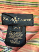 Hemd langarm Rosa-Blau gestreift Gr.2 | Polo Ralph Lauren