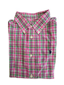 Hemd Jungen rosa-grün kariert Gr.110 | Ralph Lauren