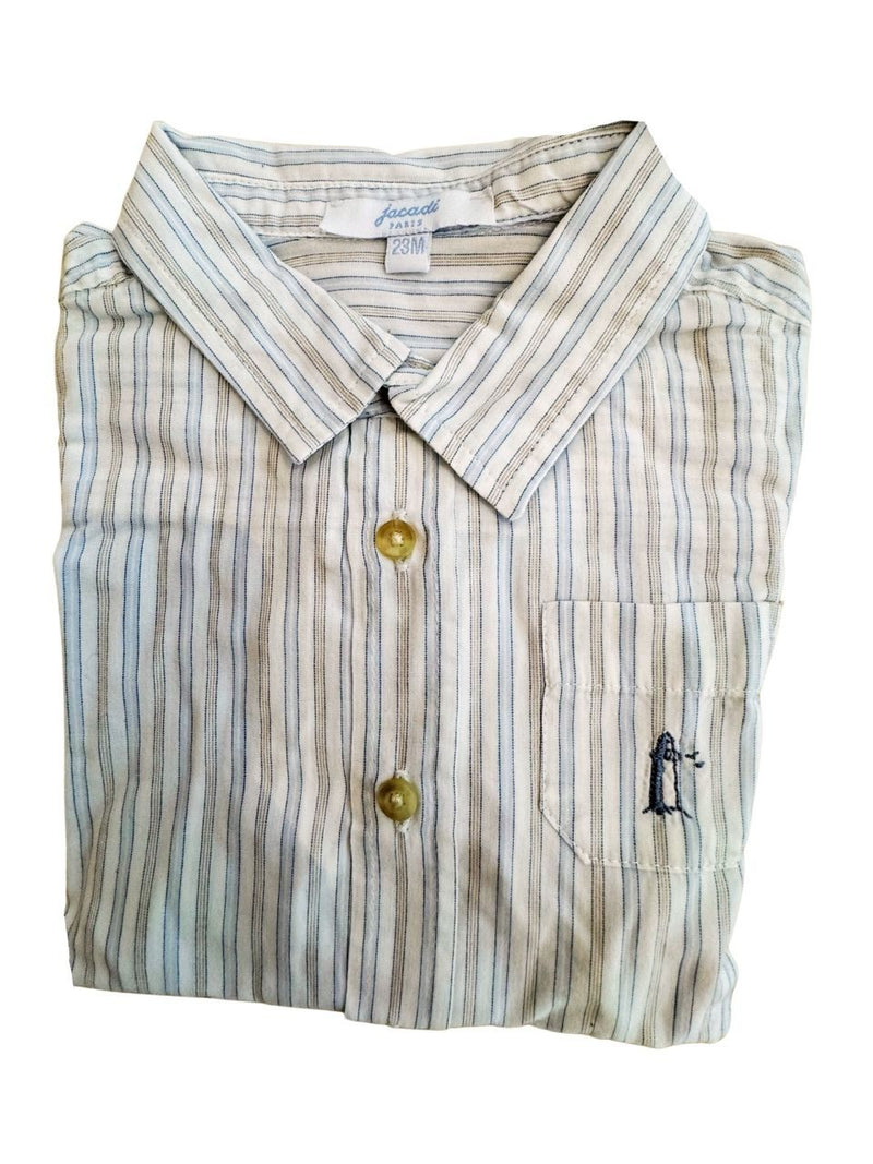 Hemd hellblau gestreift Gr.80 | Jacadi