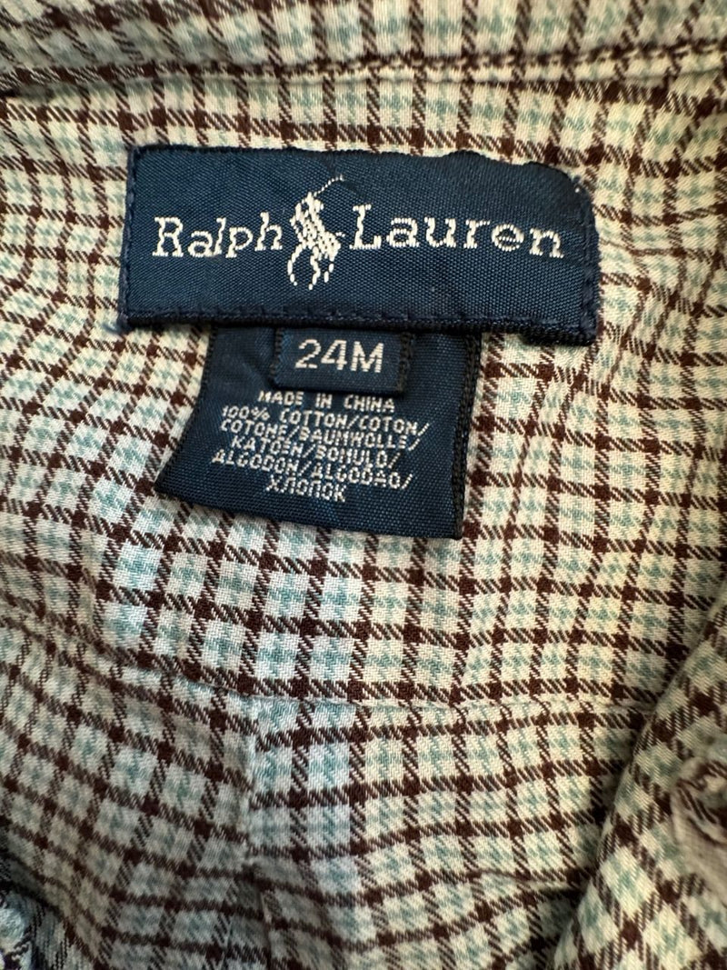 Hemd blau-braum-weiß kariert Gr.2 | Ralph Lauren