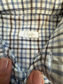 Hemd Kleinkind braun-weiß-hellblau kariert Gr.2 | il gufo