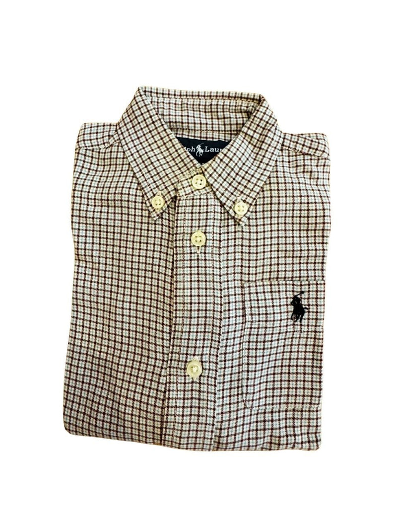 Hemd blau-braum-weiß kariert Gr.2 | Ralph Lauren