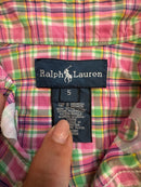 Hemd Jungen rosa-grün kariert Gr.110 | Ralph Lauren