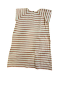 Jersey Kleid Weiß mit rosa Streifen Gr.140 | Noa Noa