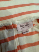 Jersey Kleid Weiß mit rosa Streifen Gr.140 | Noa Noa