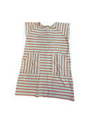 Jersey Kleid Weiß mit rosa Streifen Gr.140 | Noa Noa