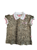 Polo-Shirt Beige mit schwarzem Leopardenmuster Gr.110 | Roberto Cavalli