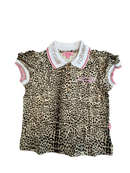 Polo-Shirt Beige mit schwarzem Leopardenmuster Gr.110 | Roberto Cavalli
