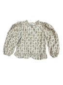 Bluse Beige mit floralem Muster Gr.116 / 6 | Louisiella