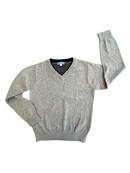 Pullover V-Neck hellgrau Gr.8 | Jacadi