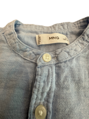 Hemd Rundhals Leinen hellblau Gr.128 | MNG