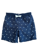 Badeshorts Marineblau mit weißem Logo-Print Gr.110 | Petit Bateau