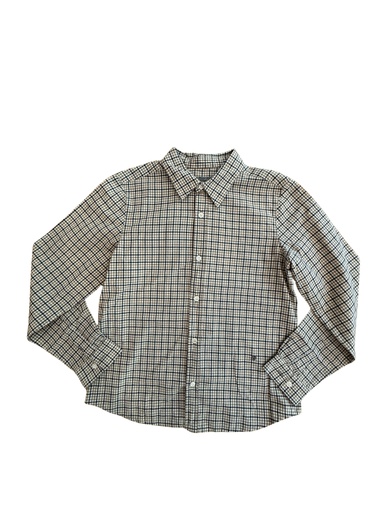 Hemd beige-braunes Karomuster Gr.10 | Bonpoint