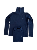 Set: 2x Rollkragenpullover Dunkelblau Gr.140 | Petit Bateau