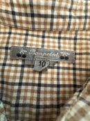 Hemd beige-braunes Karomuster Gr.10 | Bonpoint