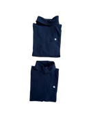 Set: 2x Rollkragenpullover Dunkelblau Gr.140 | Petit Bateau
