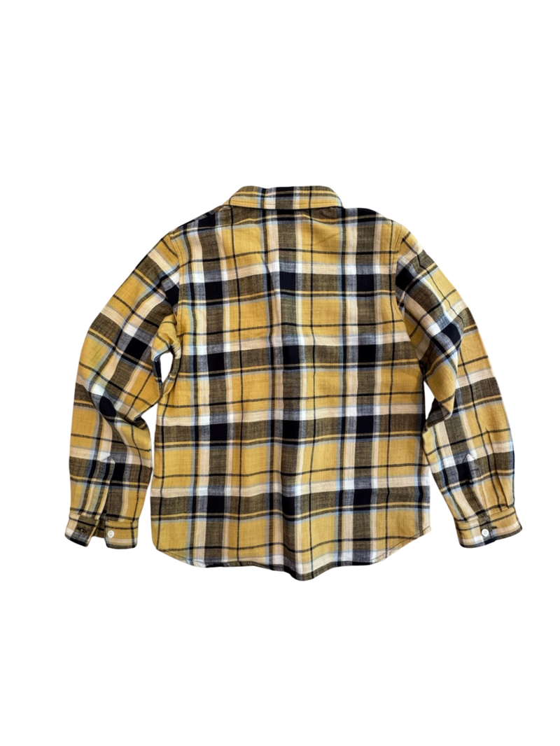 Hemd Gelb mit Schwarz- und Weißkariert Gr.10 | Bonpoint