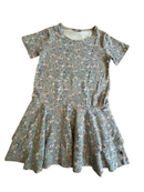 Kleid hellblau mit Blumenmuster Gr.110 | Wheat