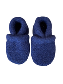 Hausschuh baby Mod. "Lorenz uni" Wolle blau Gr.19 | Haflinger