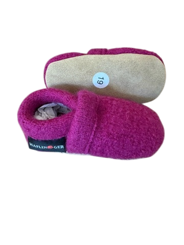 Hausschuhe Baby "Lorenz uni" pink Gr.19 | Haflinger