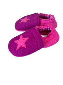 Hausschuhe Babyschuhe Wolle "Sternchen" lila Gr.22 | Nanga
